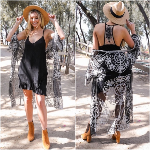 016 Boho Ruffle Hem Slip Dress Extender - Picture 1 of 4